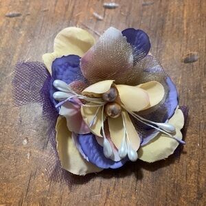 Petal Pops by Miss Janet 100% hand-stitched floral hair, hat or lapel accessory